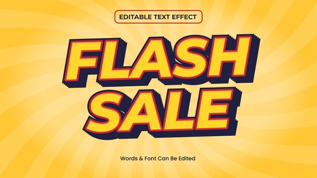 Efecto de texto editable de vector libre Estilo de compra de venta flash