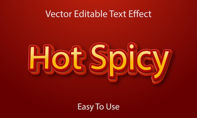 Efecto de texto editable Vector picante caliente
