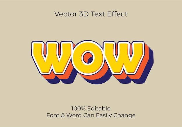 Efecto de texto editable vectorial 3d