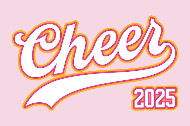 Efecto de texto editable vectorial de la camiseta de las porristas