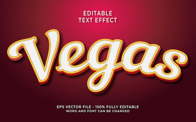 Efecto de texto editable vegas