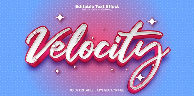 Efecto de texto editable de velocidad en el estilo de tendencia moderna