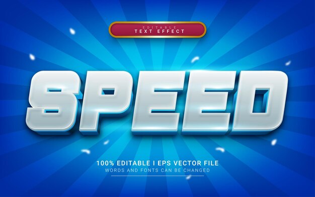 Efecto de texto editable de velocidad