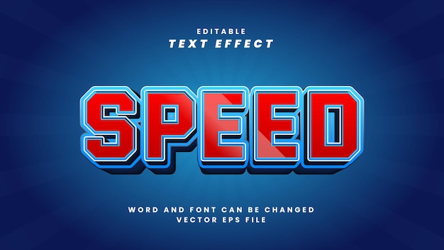 Efecto de texto editable de velocidad