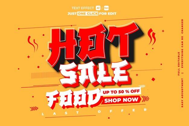 Efecto de texto editable de venta caliente