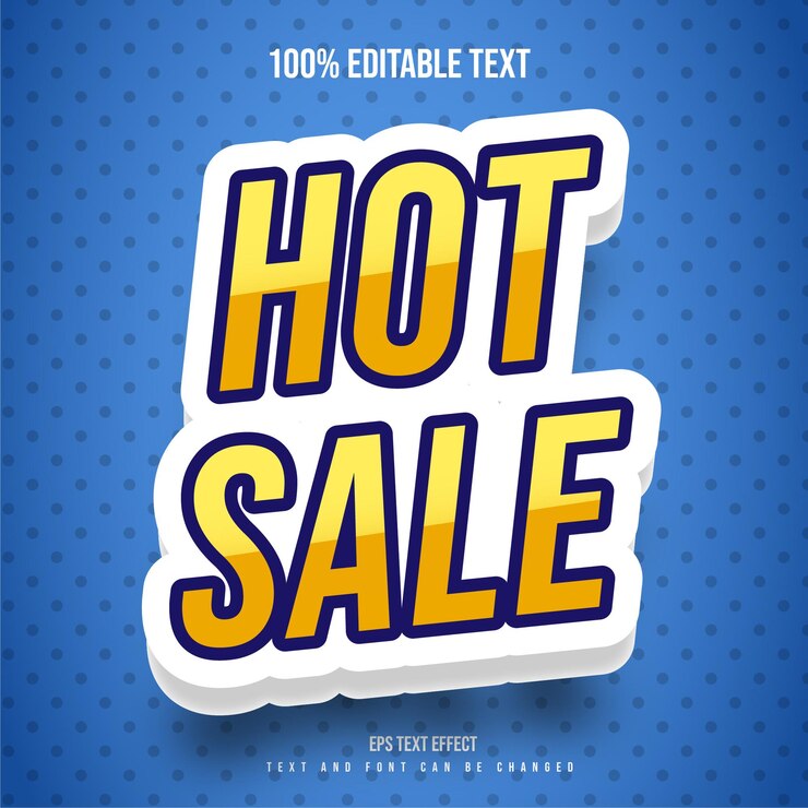 Efecto de texto editable de venta caliente