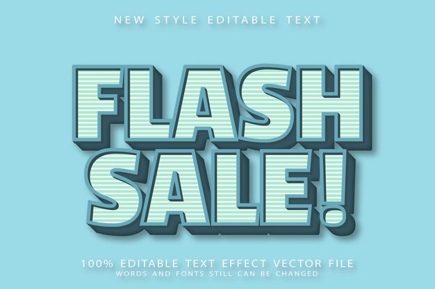 Efecto de texto editable de venta flash en relieve estilo vintage