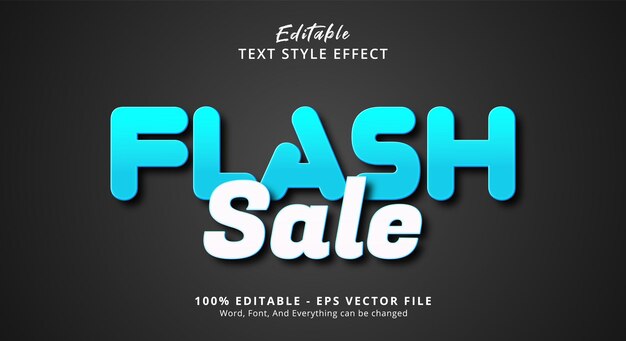 Efecto de texto editable de venta flash