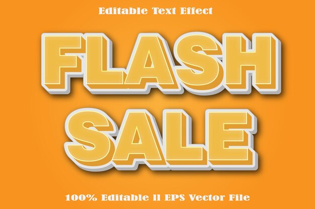 Efecto de texto editable de venta flash