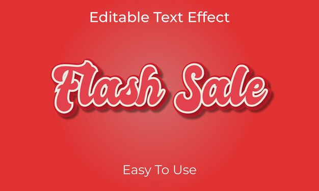 Efecto de texto editable de venta flash