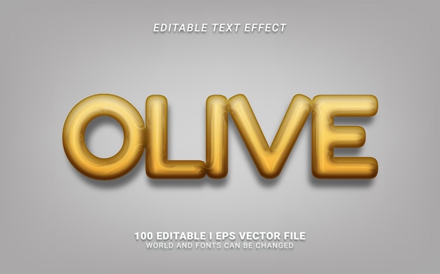 efecto de texto editable verde oliva