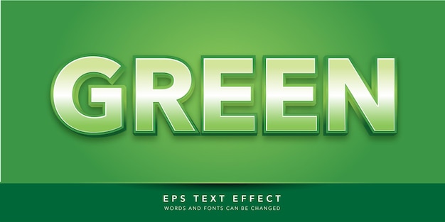 Efecto de texto editable verde