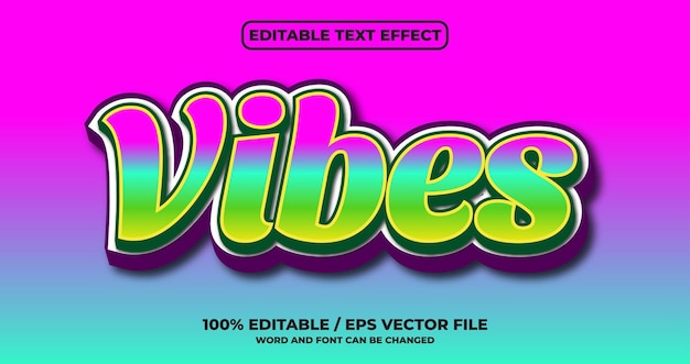 Efecto de texto editable de vibraciones