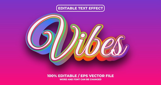Efecto de texto editable de vibraciones
