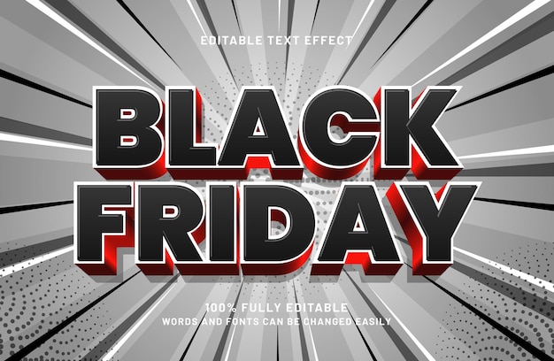 efecto de texto editable de viernes negro en texto de venta