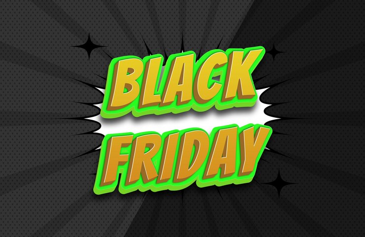 Vector efecto de texto editable viernes negro