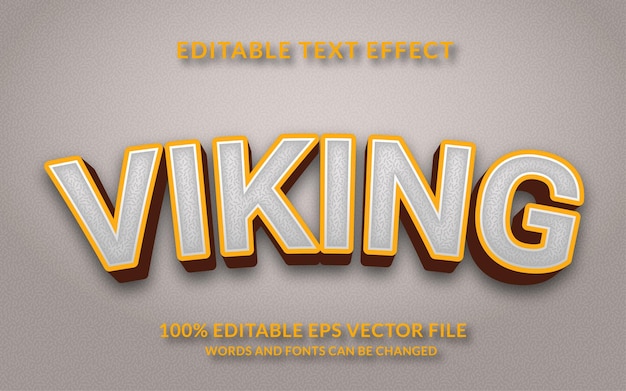 Efecto de texto editable vikingo