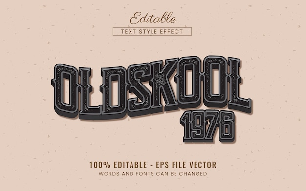 Efecto de texto editable vintage Vector Gratis