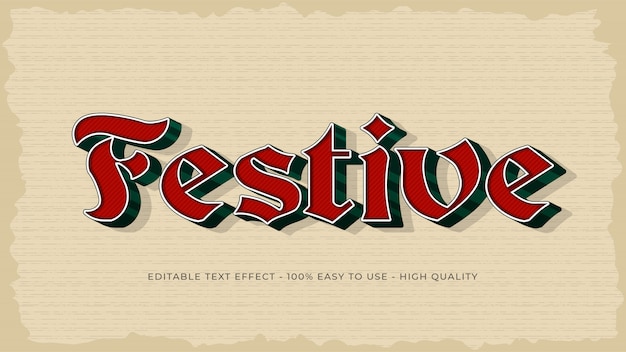 Efecto de texto editable vintage