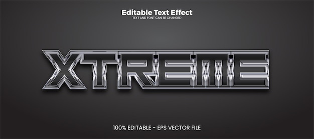 Vector efecto de texto editable xtreme en estilo de tendencia moderna