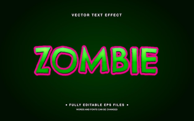 Efecto de texto editable zombi