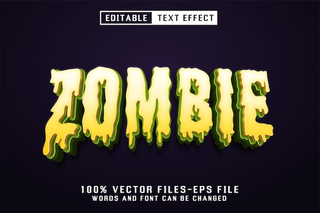 Efecto de texto editable zombi