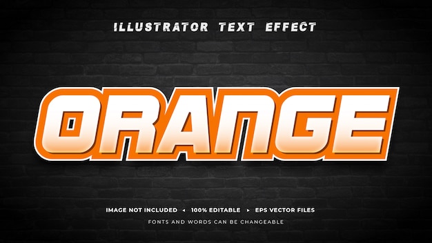 Vector efecto de texto editable