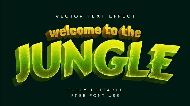 Vector efecto de texto editable
