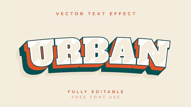 Vector efecto de texto editable