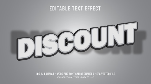 Vector efecto de texto editable