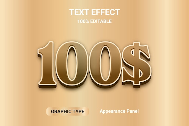 Vector efecto de texto editable