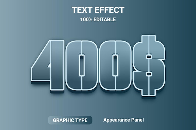 Vector efecto de texto editable