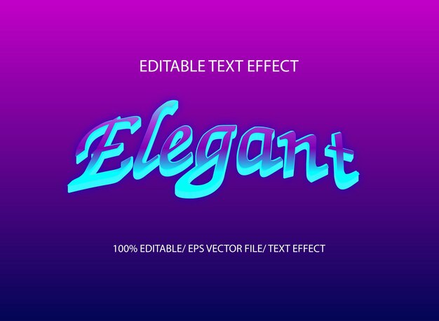efecto de texto elegante efecto de texto 3D