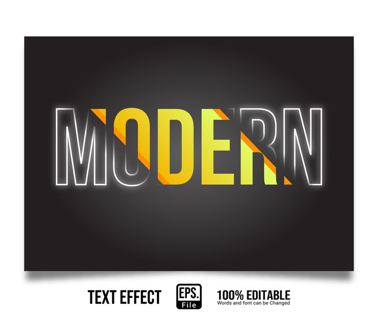 Vector efecto de texto elegante moderno.