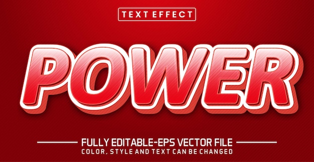 Efecto de texto de energía editable Tema de estilo de texto de potencia