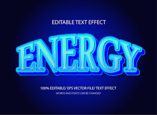 Efecto de texto de energía