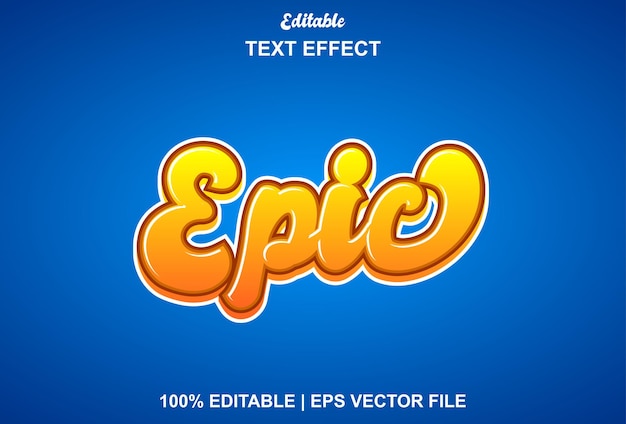 Efecto de texto épico naranja editable para promociones y logotipos.