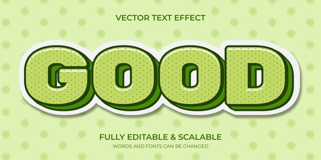 Efecto de texto EPS editable fresco