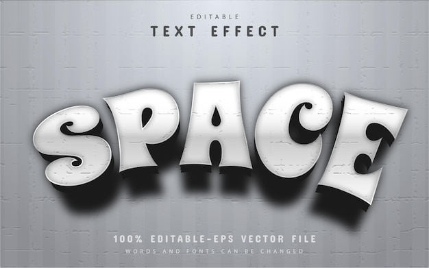Efecto de texto de espacio editable
