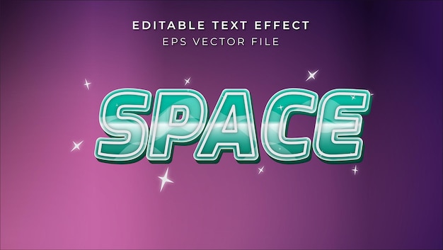 Vector efecto de texto espacio