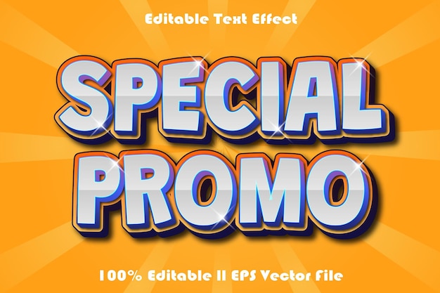 Efecto de texto especial editable para promociones