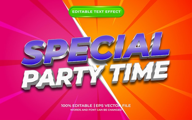 Efecto de texto especial para la fiesta
