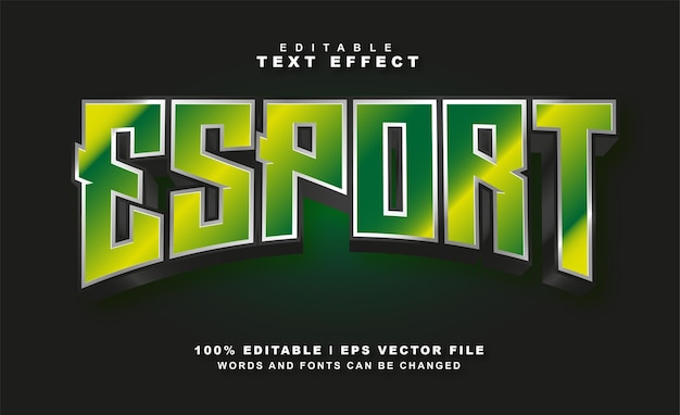 Efecto de texto de Esport Vector EPS gratis