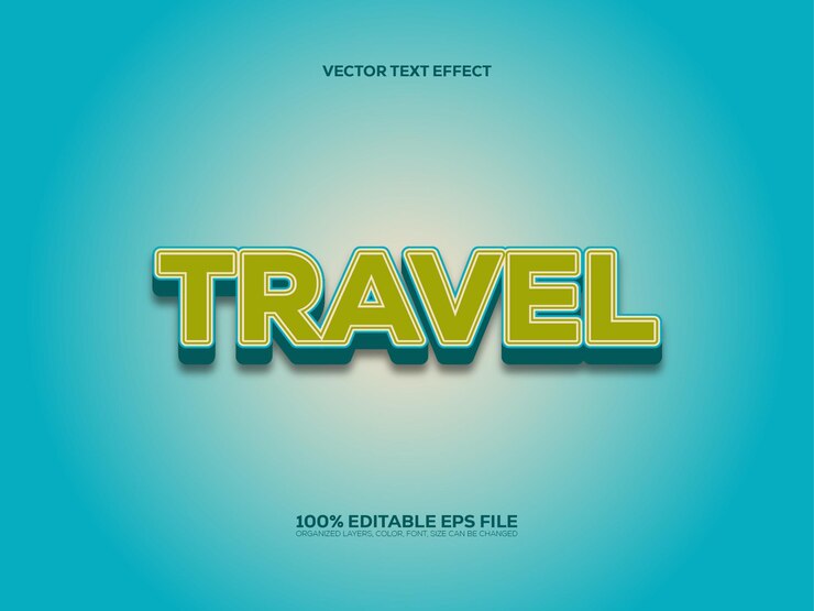 Vector efecto de texto de estilo 3d editable