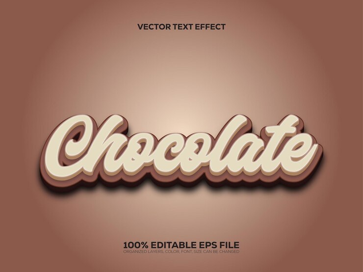 Vector efecto de texto de estilo 3d editable