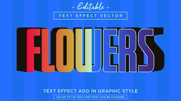 Efecto de texto de estilo clásico con una combinación de colores única