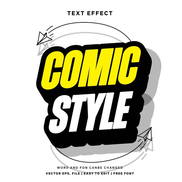 Efecto de texto de estilo cómico