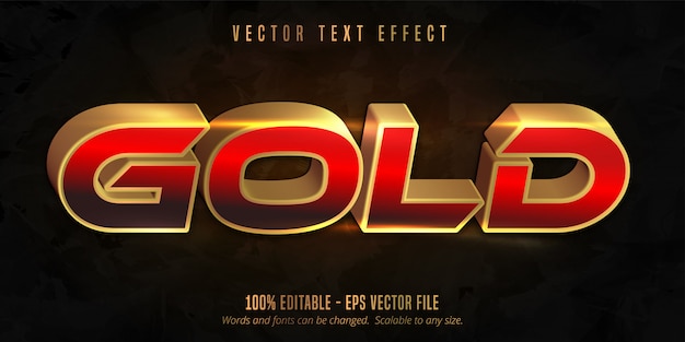 Efecto de texto de estilo dorado brillante