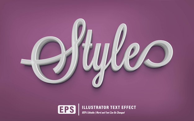 Vector efecto de texto de estilo - editable
