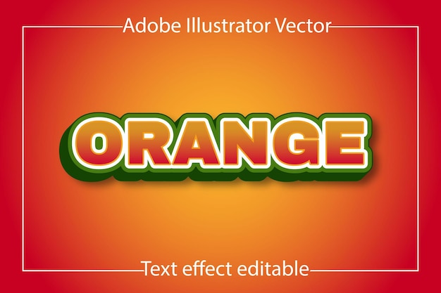 Efecto de texto de estilo naranja editable